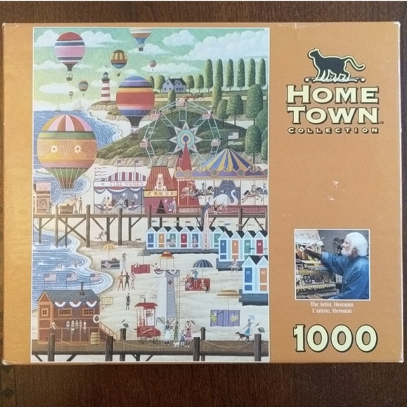 Hometown Collection jigsaw puzzle Holiday at the Beach by Heronim Wysocki - Picture 2 of 3